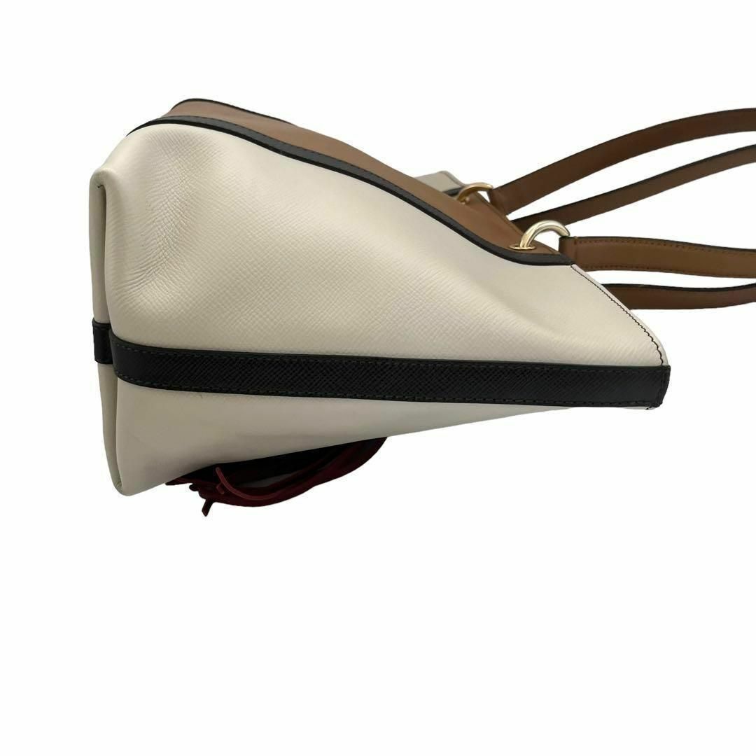 SERAPIAN(セラピアン)の✨高級✨　セラピアン　トートバッグ　バイカラー　レザー　ブラウン　x14 レディースのバッグ(トートバッグ)の商品写真