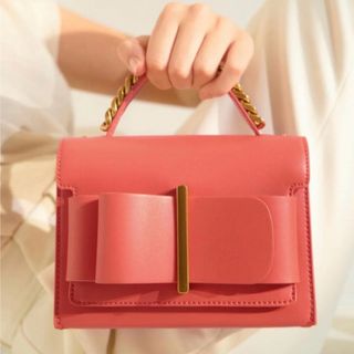 チャールズアンドキース(Charles and Keith)のCHARLES & KEITH ボウトップハンドルバッグ(ショルダーバッグ)