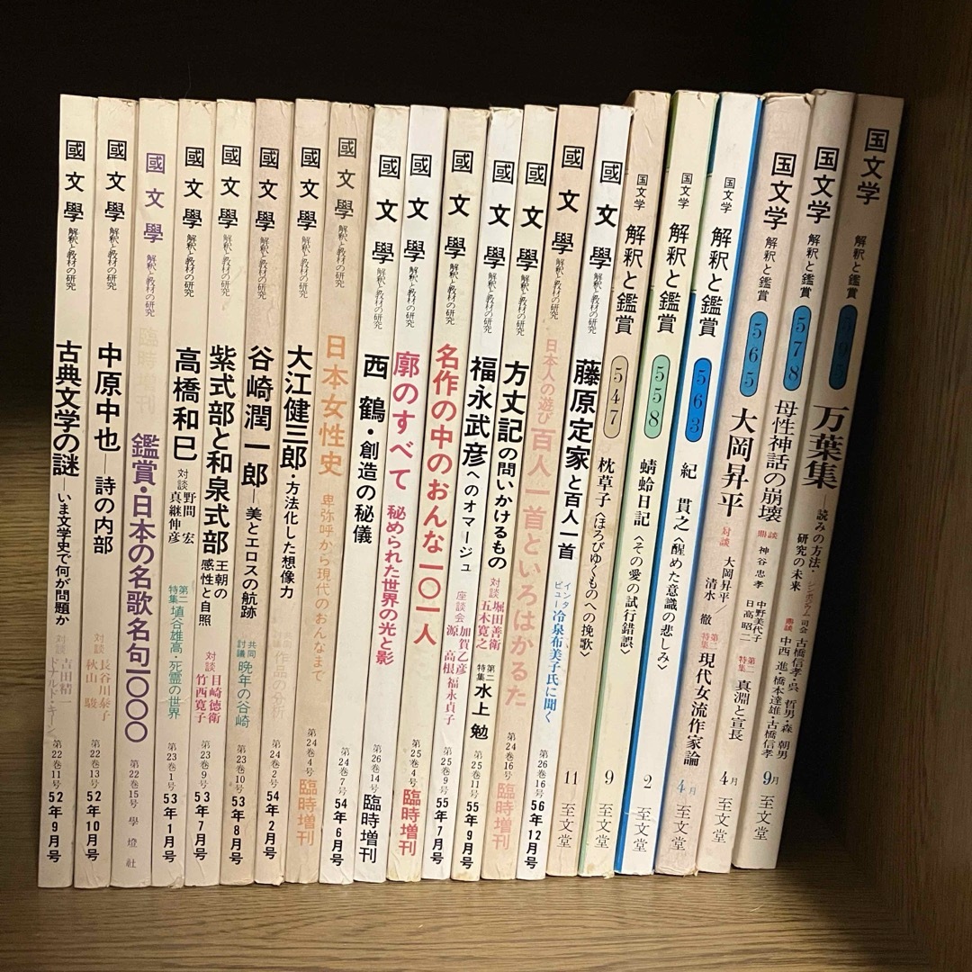 21冊セット　国文学　國文學　解釈と教材の研究　解釈と鑑賞 エンタメ/ホビーの本(文学/小説)の商品写真