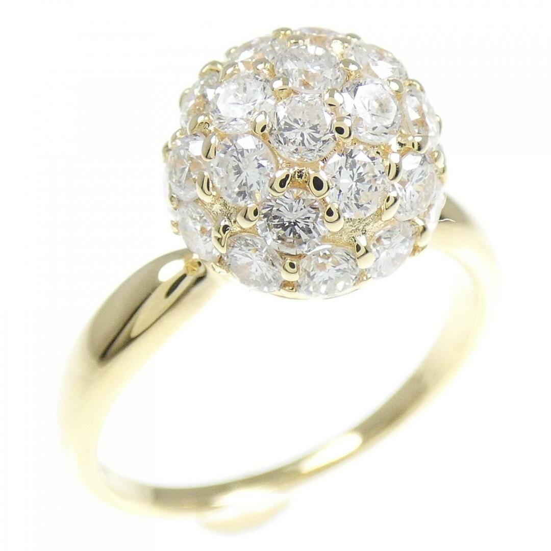 K18YG パヴェ ダイヤモンド リング 1.53CT レディースのアクセサリー(リング(指輪))の商品写真
