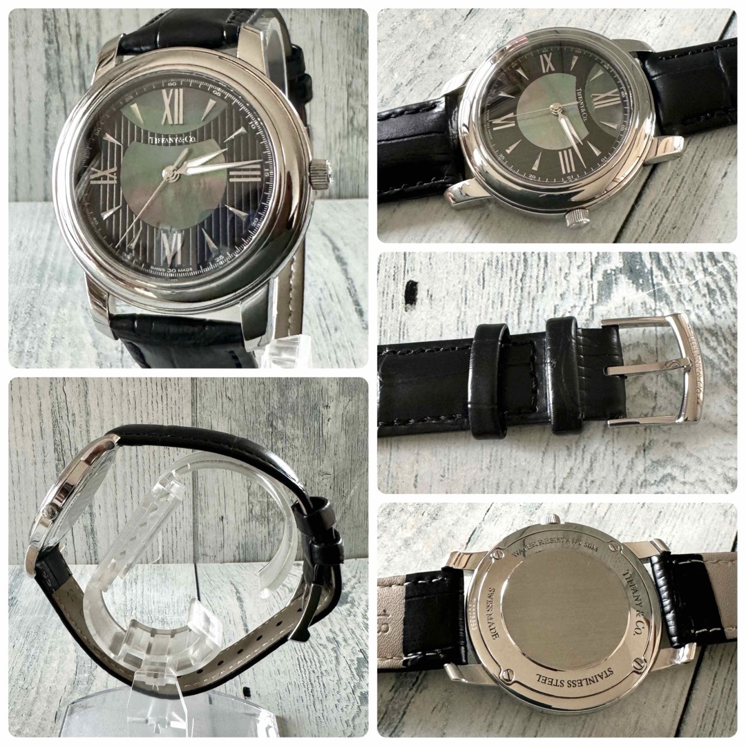 Tiffany & Co.(ティファニー)の【希少】TIFFANY&Co ティファニー 腕時計 マーク ラウンド ブラック調 メンズの時計(腕時計(アナログ))の商品写真