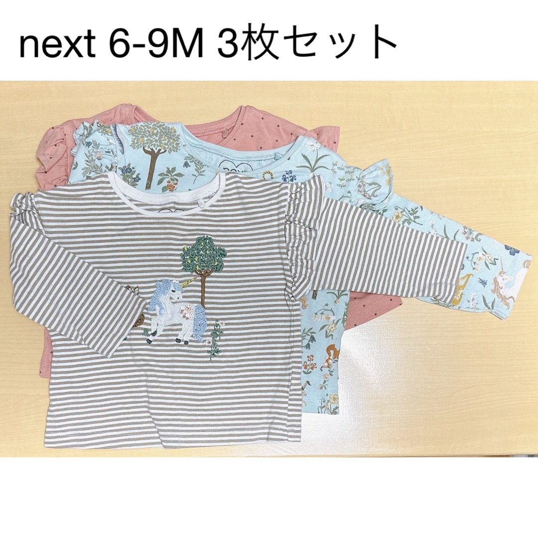 NEXT(ネクスト)のnext 長袖6-9M 3枚セット キッズ/ベビー/マタニティのベビー服(~85cm)(シャツ/カットソー)の商品写真