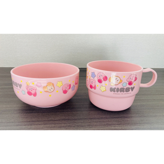 星のカービィ 茶碗 コップ ピンク キッズ食器 2点セット 日本製(離乳食器セット)