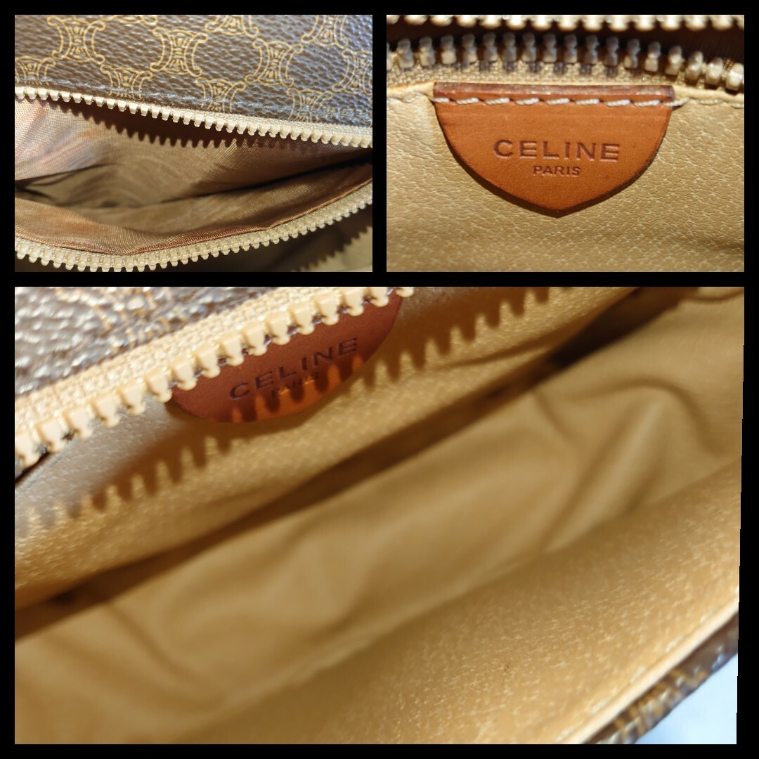 CELINE - 極美品 CELINE マカダム柄 ショルダー サコッシュ CELINE - 極美品 CELINE マカダム柄 ショルダー サコッシュ