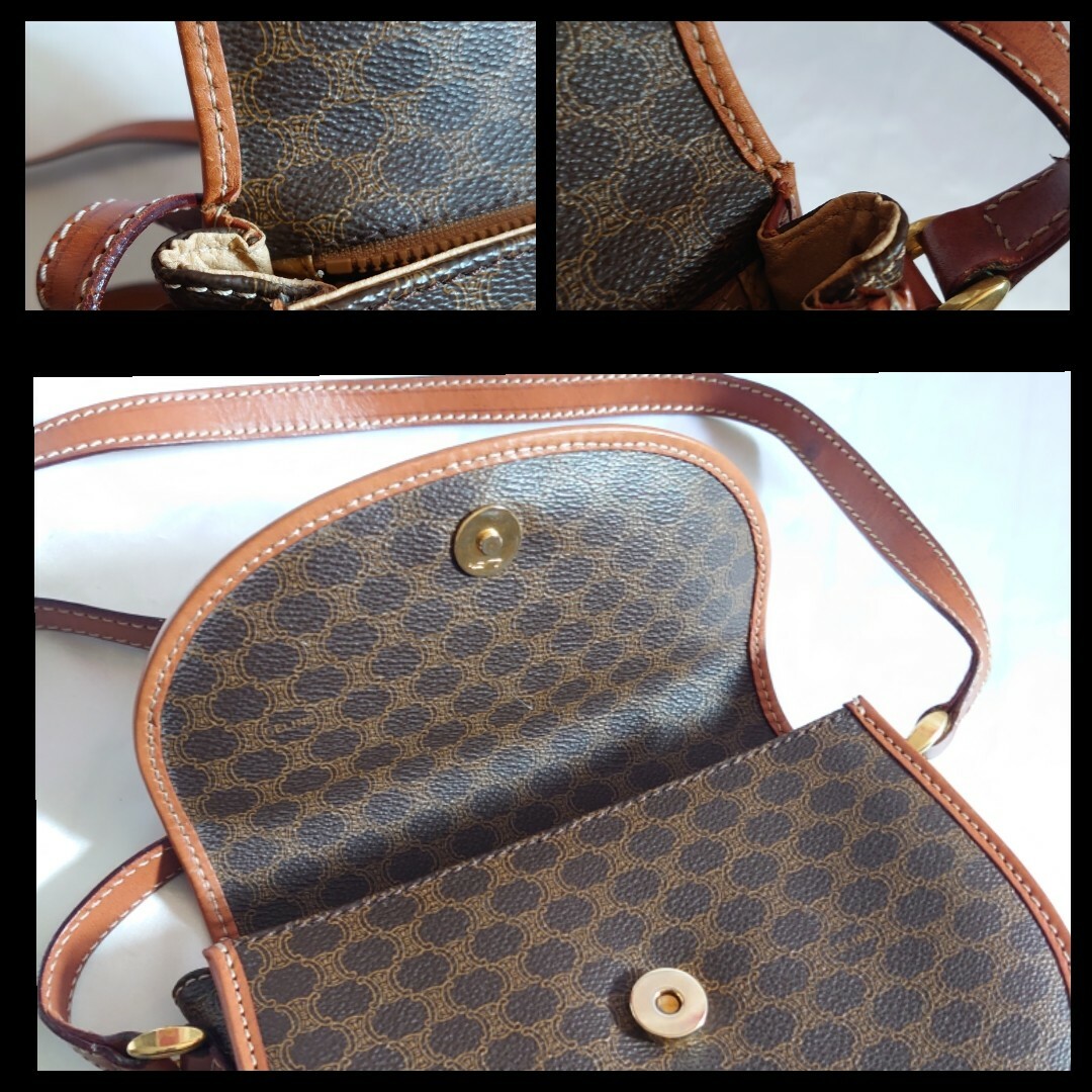 CELINE - 極美品 CELINE マカダム柄 ショルダー サコッシュ CELINE - 極美品 CELINE マカダム柄 ショルダー サコッシュ