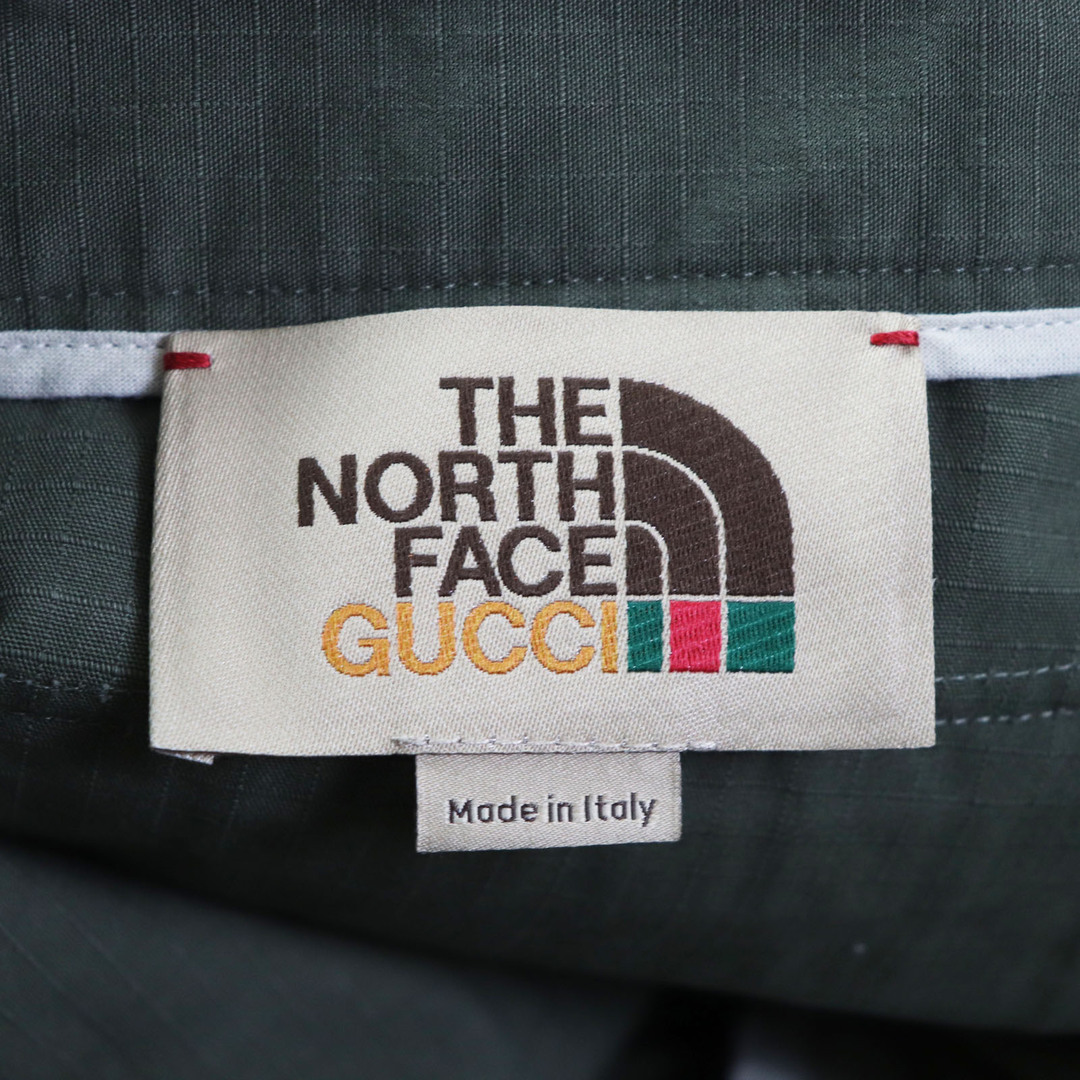 Gucci(グッチ)の極美品 GUCCI グッチ THE NORTH FACE ザ・ノースフェイス 21SS 643129 ロゴワッペン付き ショートパンツ カーキ 44 イタリア製 正規品 メンズ メンズのパンツ(ショートパンツ)の商品写真