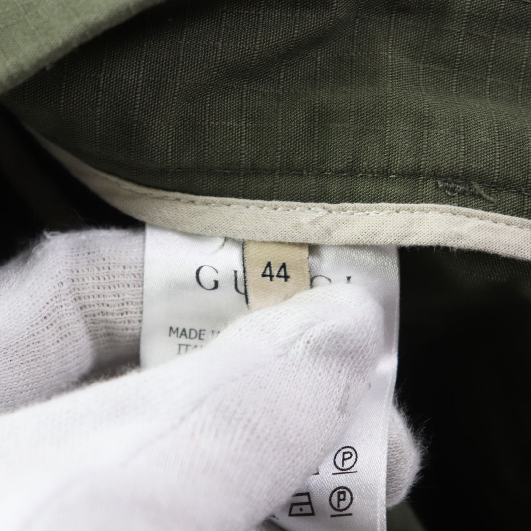 Gucci(グッチ)の極美品 GUCCI グッチ THE NORTH FACE ザ・ノースフェイス 21SS 643129 ロゴワッペン付き ショートパンツ カーキ 44 イタリア製 正規品 メンズ メンズのパンツ(ショートパンツ)の商品写真