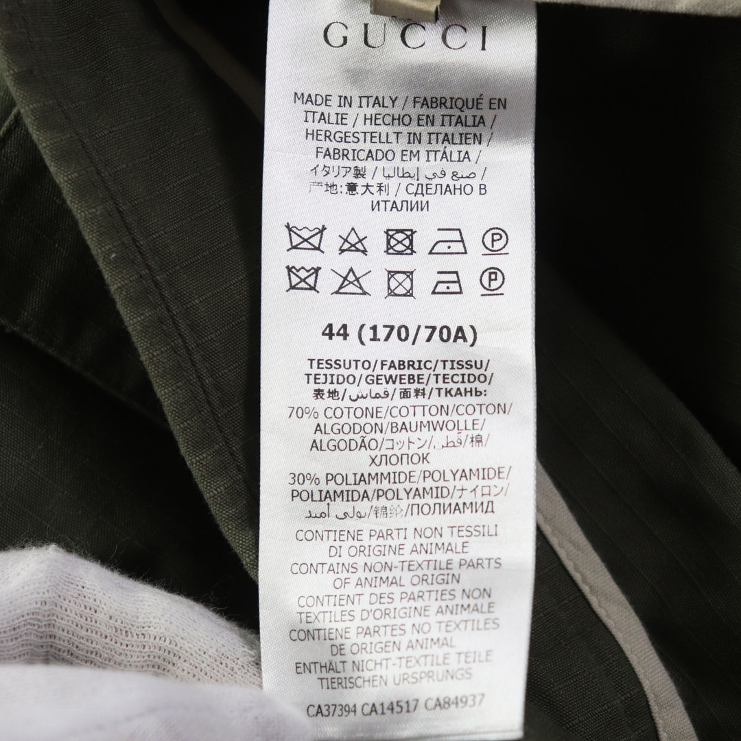 クーポン最安値 極美品 GUCCI グッチ THE NORTH FACE ザ・ノースフェイス 21SS 643129 ロゴワッペン付き ショートパンツ カーキ 44 イタリア製 正規品 メンズ