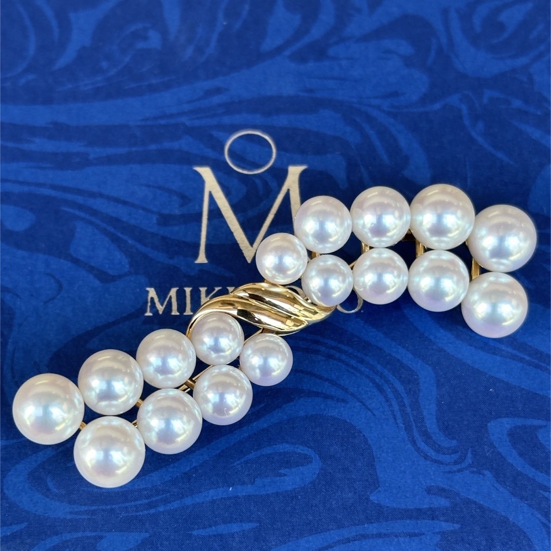 MIKIMOTO(ミキモト)の【現行品】MIKIMOTOミキモトK18あこや真珠ブローチ レディースのアクセサリー(ブローチ/コサージュ)の商品写真