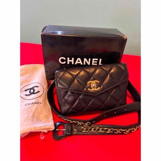 シャネル(CHANEL)のシャネルウエストポーチ　黒　CHANEL(ボディバッグ/ウエストポーチ)