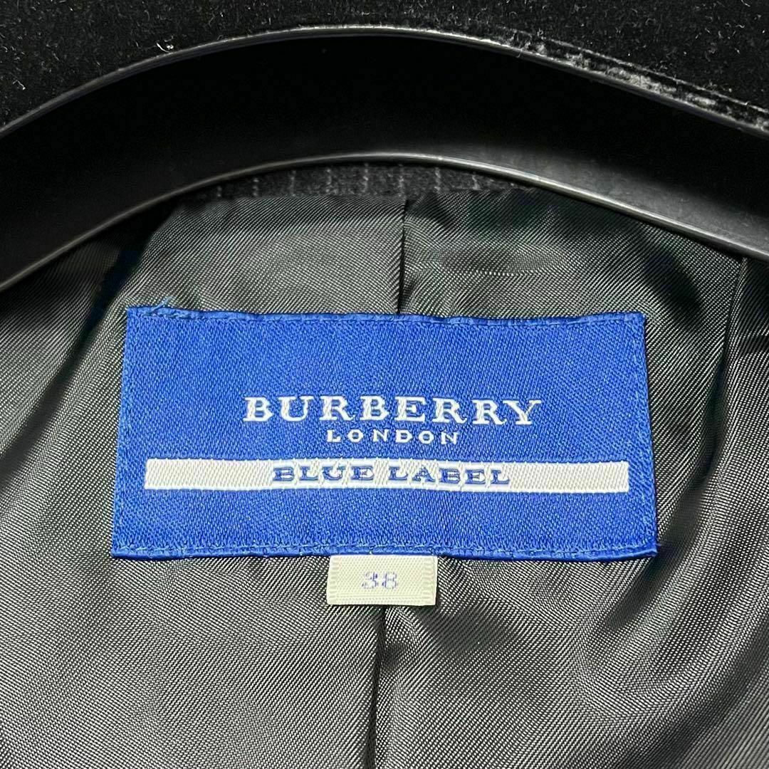 BURBERRY BLUE LABEL(バーバリーブルーレーベル)のBURBERRY ジャケット ハイネック ストライプ フレア サイズ38 レディースのジャケット/アウター(テーラードジャケット)の商品写真