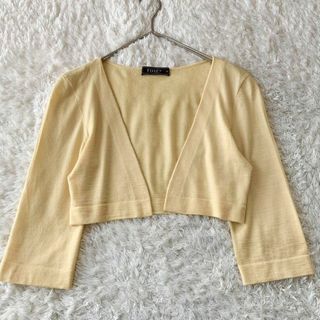 フォクシー(FOXEY)の美品 フォクシー FOXEY カーディガン ボレロ シルク カシミヤ 七分袖(カーディガン)