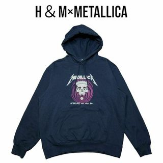 エイチアンドエム(H&M)のH&M×METALLICA　ビッグプリント　スウェットパーカー　古着　メタリカ(パーカー)