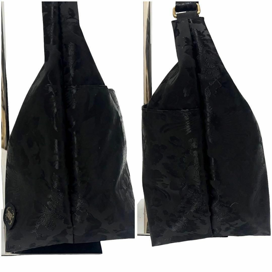 FEILER(フェイラー)の✨定番✨ フェイラー ハンドバッグ ブラック　花柄　シュニール織り　101 レディースのバッグ(ハンドバッグ)の商品写真