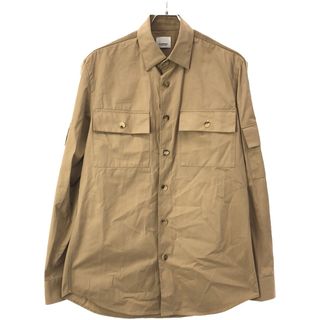 バーバリー(BURBERRY)のBURBERRY バーバリー テープ装飾ミリタリーシャツジャケット ブラウン XS 8023756(シャツ)