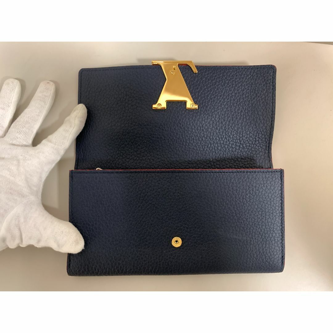 LOUIS VUITTON(ルイヴィトン)の☆未使用☆ ルイヴィトン ポルトフォイユカプシーヌ M63739 紺 トリヨン レディースのファッション小物(財布)の商品写真