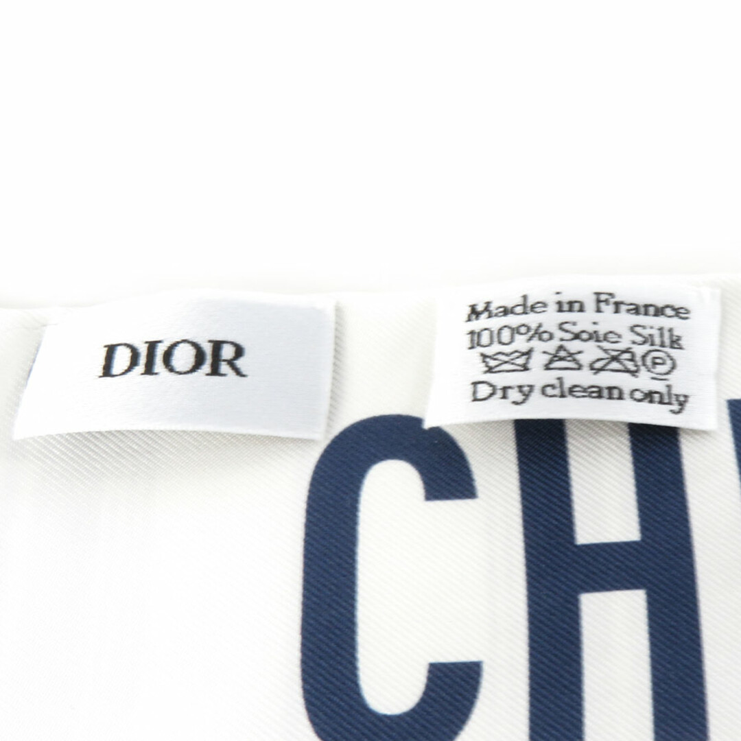 まとめ買い クリスチャンディオール Christian Dior スカーフ シルク ホワイト/ネイビー レディース 送料無料 e58309i