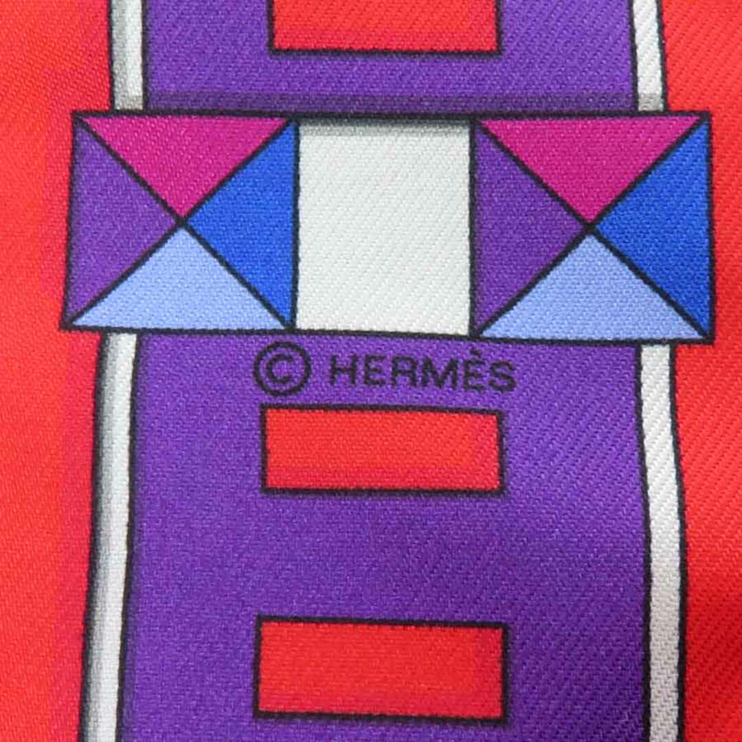 エルメス HERMES スカーフ ツイリー シルク レッド/マルチカラー エルメス HERMES スカーフ ツイリー シルク レッド/マルチカラー