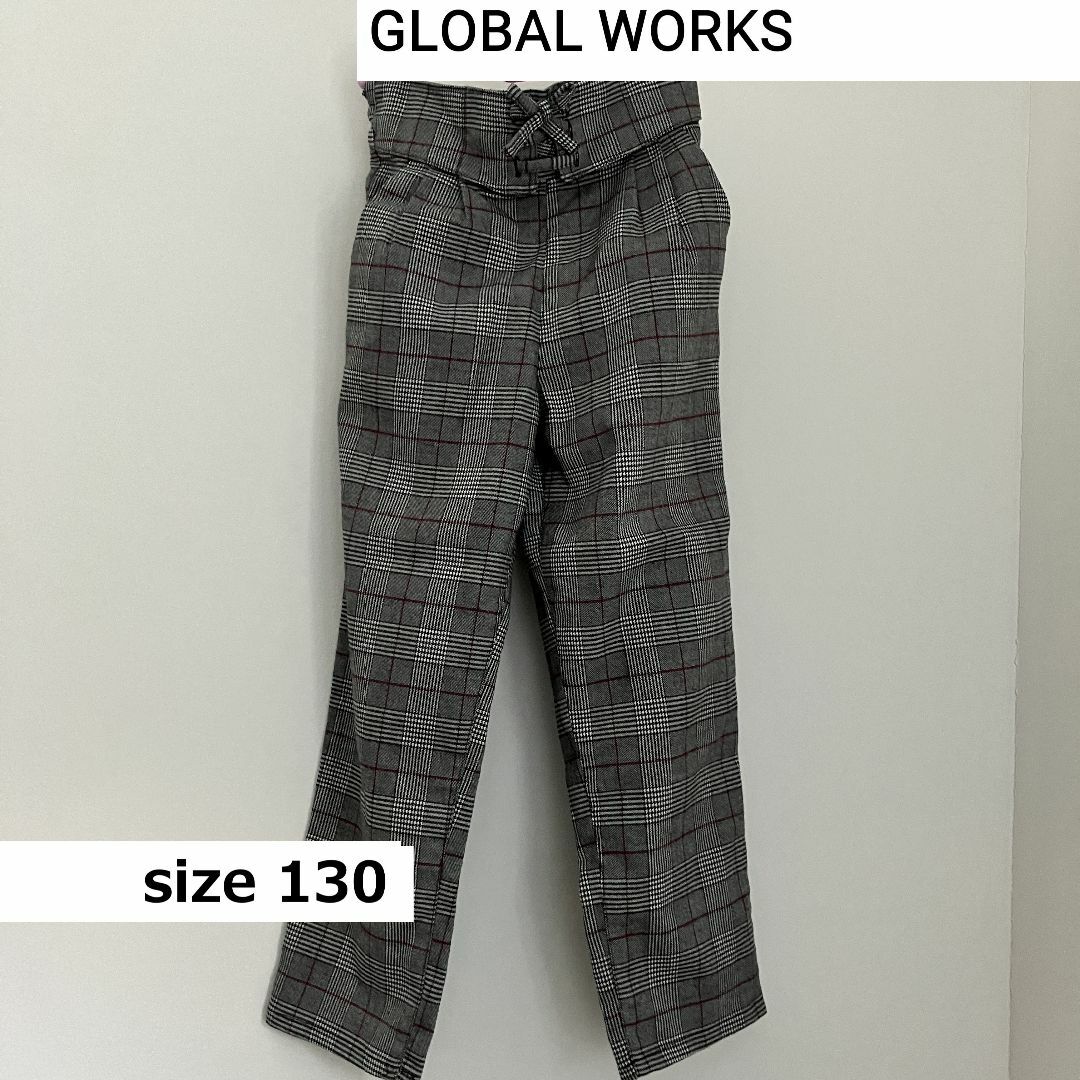 GLOBAL WORK(グローバルワーク)の値下げ！チェックパンツ　サイズXL（130くらい） キッズ/ベビー/マタニティのキッズ服女の子用(90cm~)(パンツ/スパッツ)の商品写真
