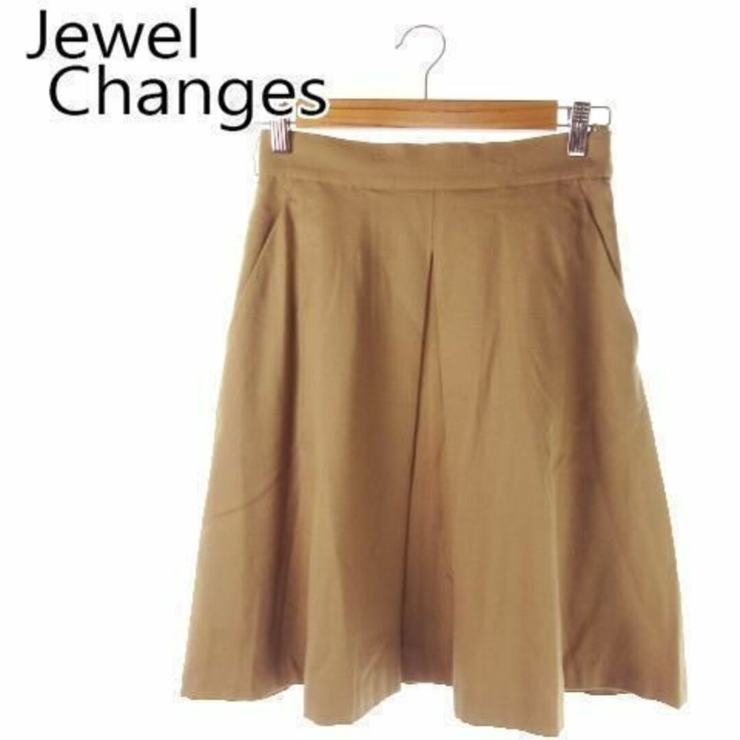 Jewel Changes(ジュエルチェンジズ)のジュエルチェンジズ スカート フレア ひざ丈 38 210406YH4A レディースのスカート(ひざ丈スカート)の商品写真