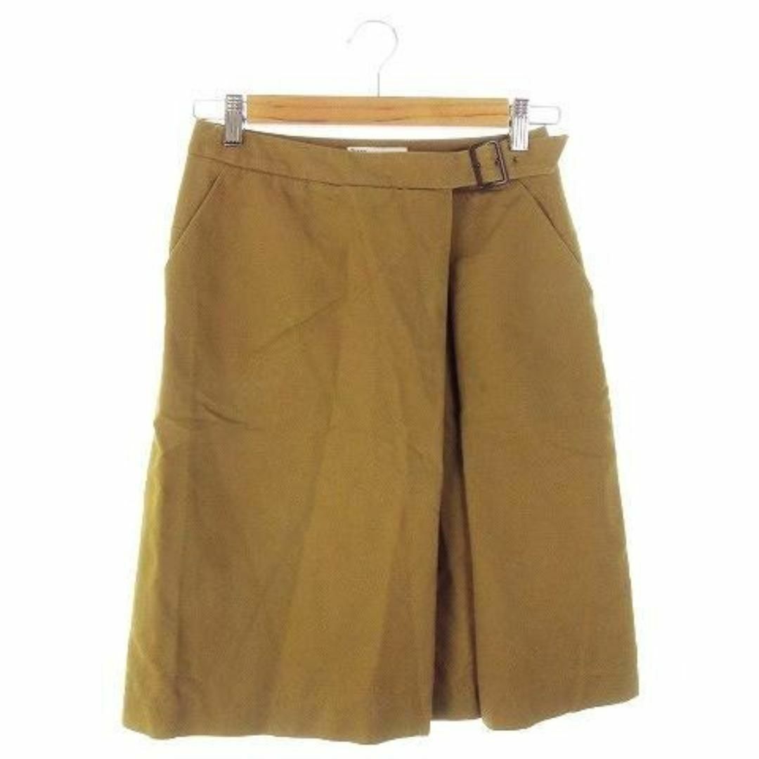 Plage(プラージュ)のプラージュ ひざ丈台形スカート ベルト 36 茶 210510IK19A レディースのスカート(ひざ丈スカート)の商品写真