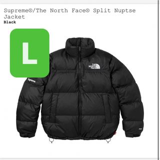 シュプリーム(Supreme)のSupreme TNF Split Nuptse Jacket Black L(ダウンジャケット)