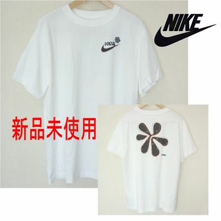 ナイキ(NIKE)の新品未使用(レディースL)ナイキ 白バクプリ半袖Tシャツ/ゆったりフィット(Tシャツ(半袖/袖なし))