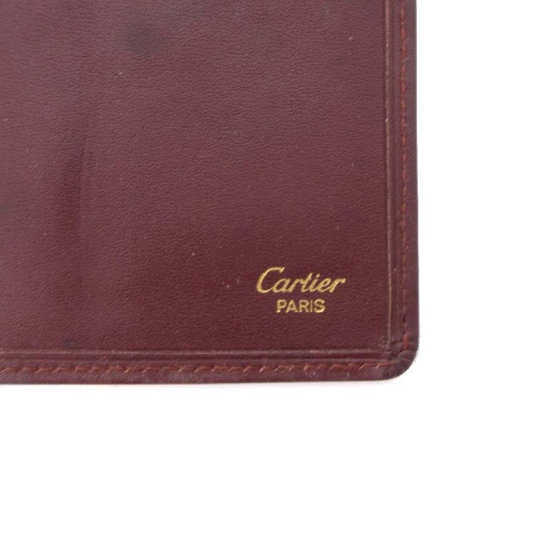 Cartier(カルティエ)のカルティエ マストライン 二つ折り長財布 ウォレット  レザー ボルドー 赤紫系 レディースのファッション小物(財布)の商品写真