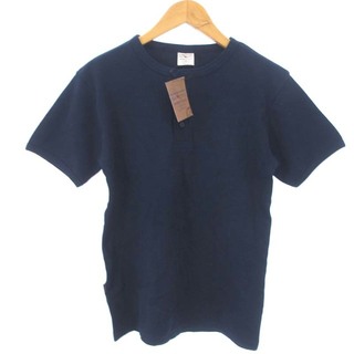 アヴィレックス(AVIREX)のアヴィレックス デイリーウエア ヘンリーネック Tシャツ 半袖 紺 M(Tシャツ/カットソー(半袖/袖なし))