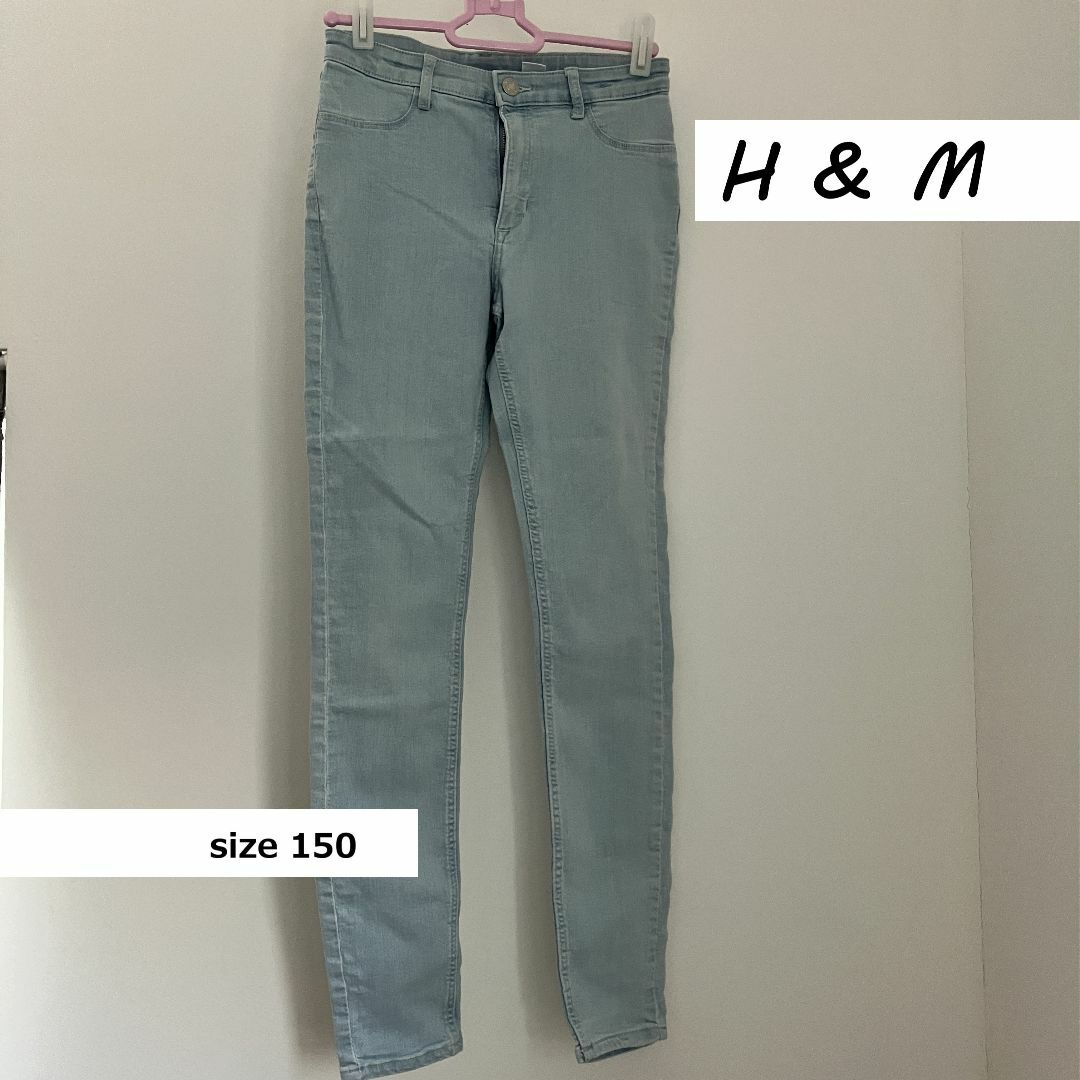 H&M(エイチアンドエム)の値下げ！スキニー　フィット　デニム　サイズ150 キッズ/ベビー/マタニティのキッズ服女の子用(90cm~)(パンツ/スパッツ)の商品写真