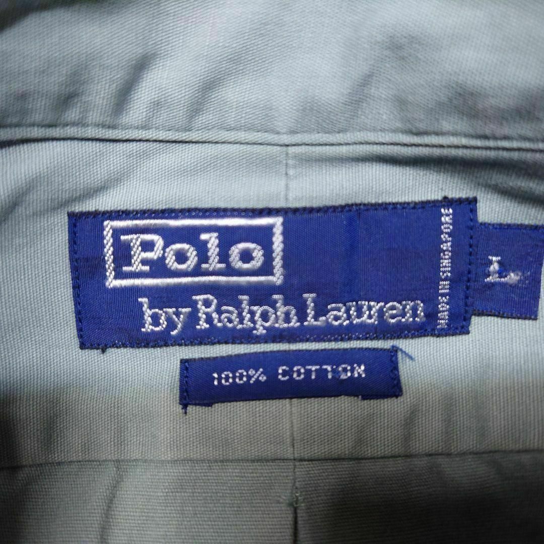 POLO RALPH LAUREN(ポロラルフローレン)の90sポロラルフローレン　ロゴ刺繍　ノーカラーシャツ　古着　POLO メンズのトップス(シャツ)の商品写真