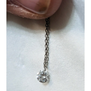 Pt850レーザホールダイヤモンドペンダント 0.21ct 40cm(ネックレス)
