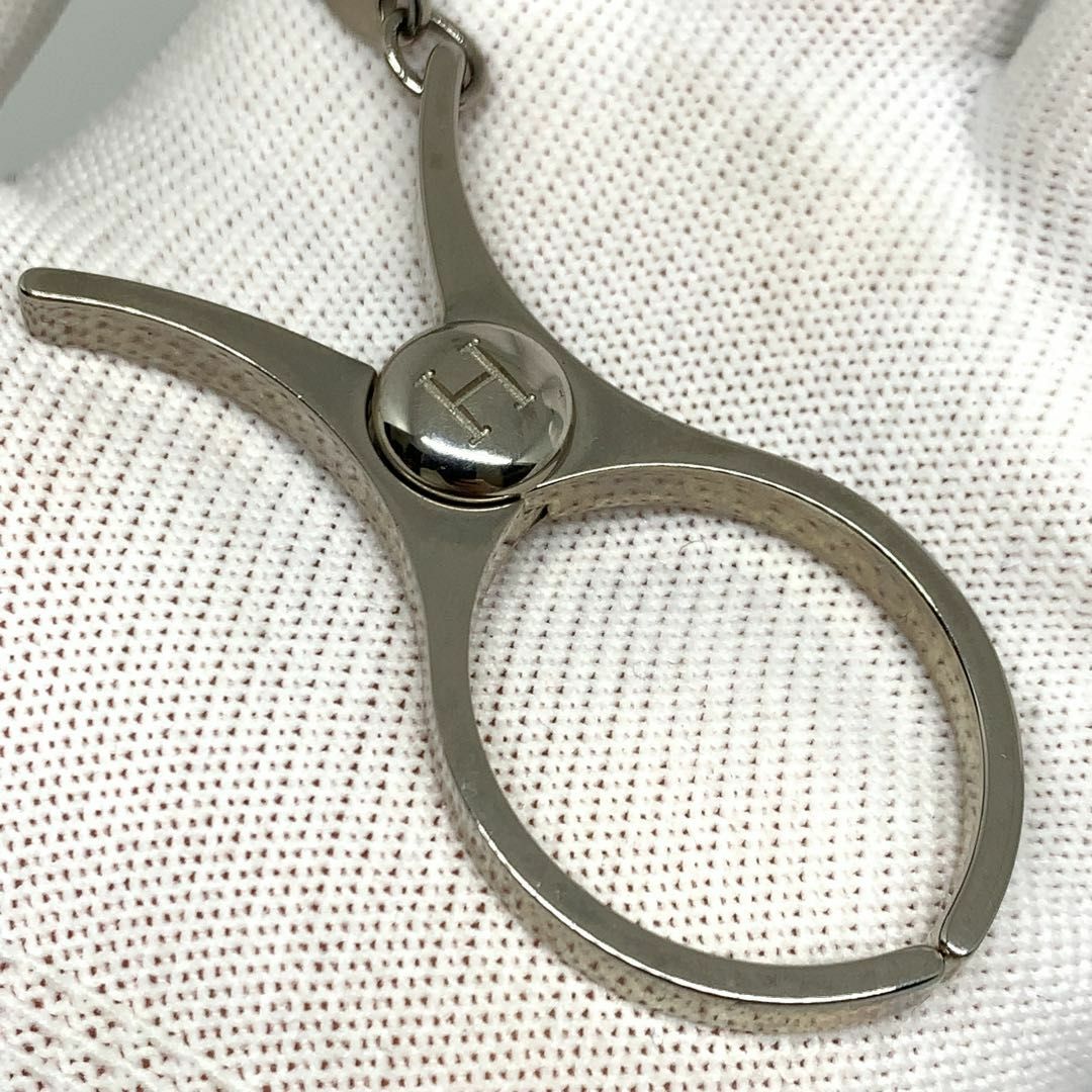☆美品☆ HERMES フィルー 手袋 グローブホルダー シルバー0310s66