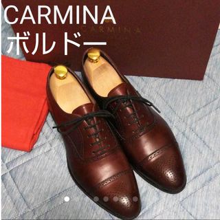 CARMINA - 美品スペイン最高級☆CARMINAカルミセミブローグ、希少ボルドーカーフ革靴