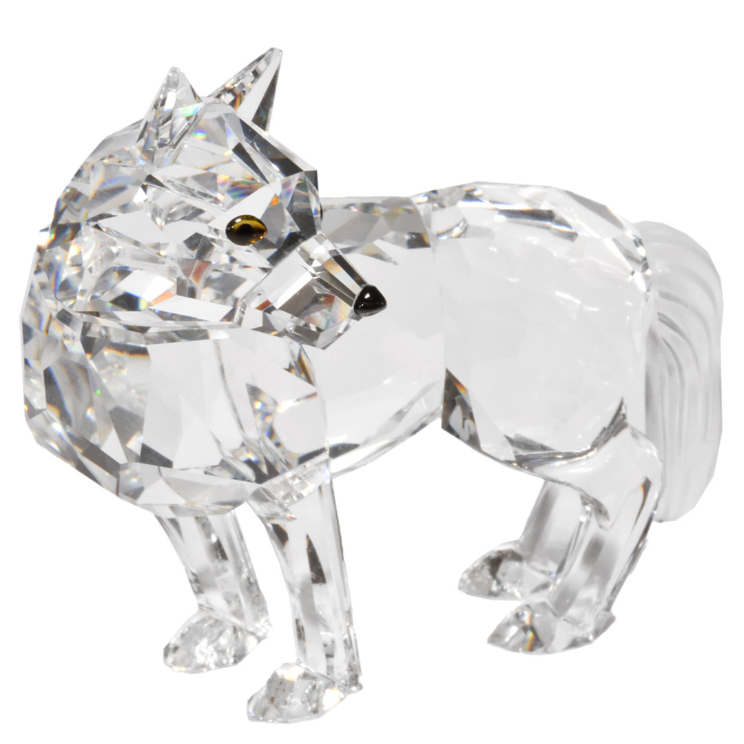 SWAROVSKI(スワロフスキー)のスワロフスキー SWAROVSKI オオカミ 狼 オブジェ 置物 クリスタル 207549 クリア【中古】 エンタメ/ホビーの美術品/アンティーク(彫刻/オブジェ)の商品写真