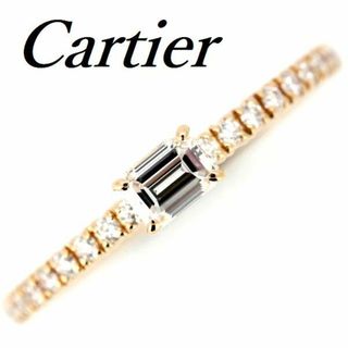 カルティエ(Cartier)のエタンセル ドゥ カルティエ エメラルドカット ダイヤモンド リング K18PG ♯47 証明書(リング(指輪))