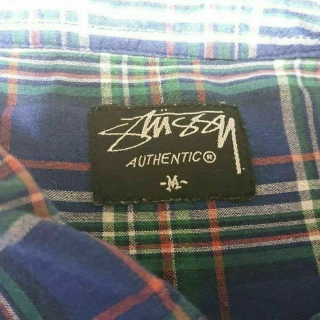 STUSSY(ステューシー)のオンブレ チェックシャツ 古着 ステューシー ボタンシャツ 青 メンズのトップス(シャツ)の商品写真