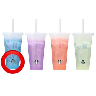 スターバックス(Starbucks)のスターバックス　ミステリーカラーチェンジングリユーザブルコールドカップ710ml(タンブラー)