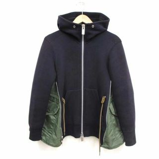 sacai サカイ Sponge Sweat x MA-1 Hoodie SCW