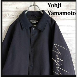 ヨウジヤマモト(Yohji Yamamoto)の8142【限定コラボ】ヨウジヤマモト×ニューエラ☆アーム刺繍ロゴジャケット　美品(スタジャン)