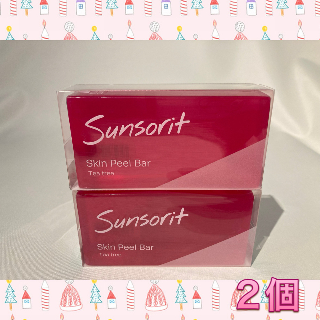 sunsorit(サンソリット)のサンソリット スキンピールバー ティートゥリー 赤 2個 コスメ/美容のスキンケア/基礎化粧品(洗顔料)の商品写真