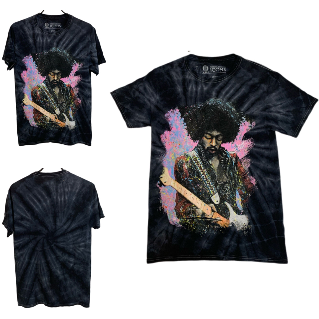 MUSIC TEE(ミュージックティー)のJimi Hendrix Stephen Fishwick タイダイ染め加工 T レディースのトップス(Tシャツ(半袖/袖なし))の商品写真