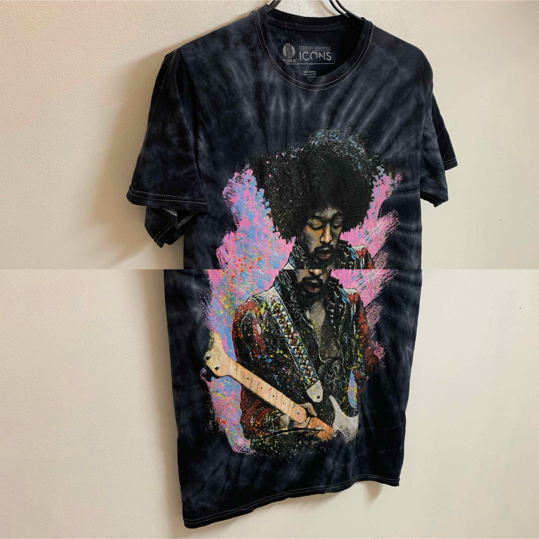 MUSIC TEE(ミュージックティー)のJimi Hendrix Stephen Fishwick タイダイ染め加工 T レディースのトップス(Tシャツ(半袖/袖なし))の商品写真