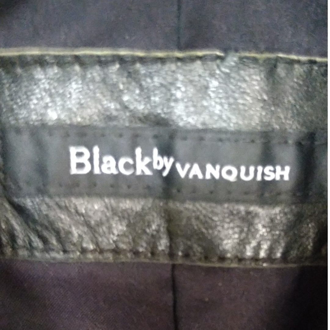 Black by VANQUISH(ブラックバイヴァンキッシュ)のBlack by VANQUISH 本革　羊革ダブルライダースジャケット メンズのジャケット/アウター(ライダースジャケット)の商品写真