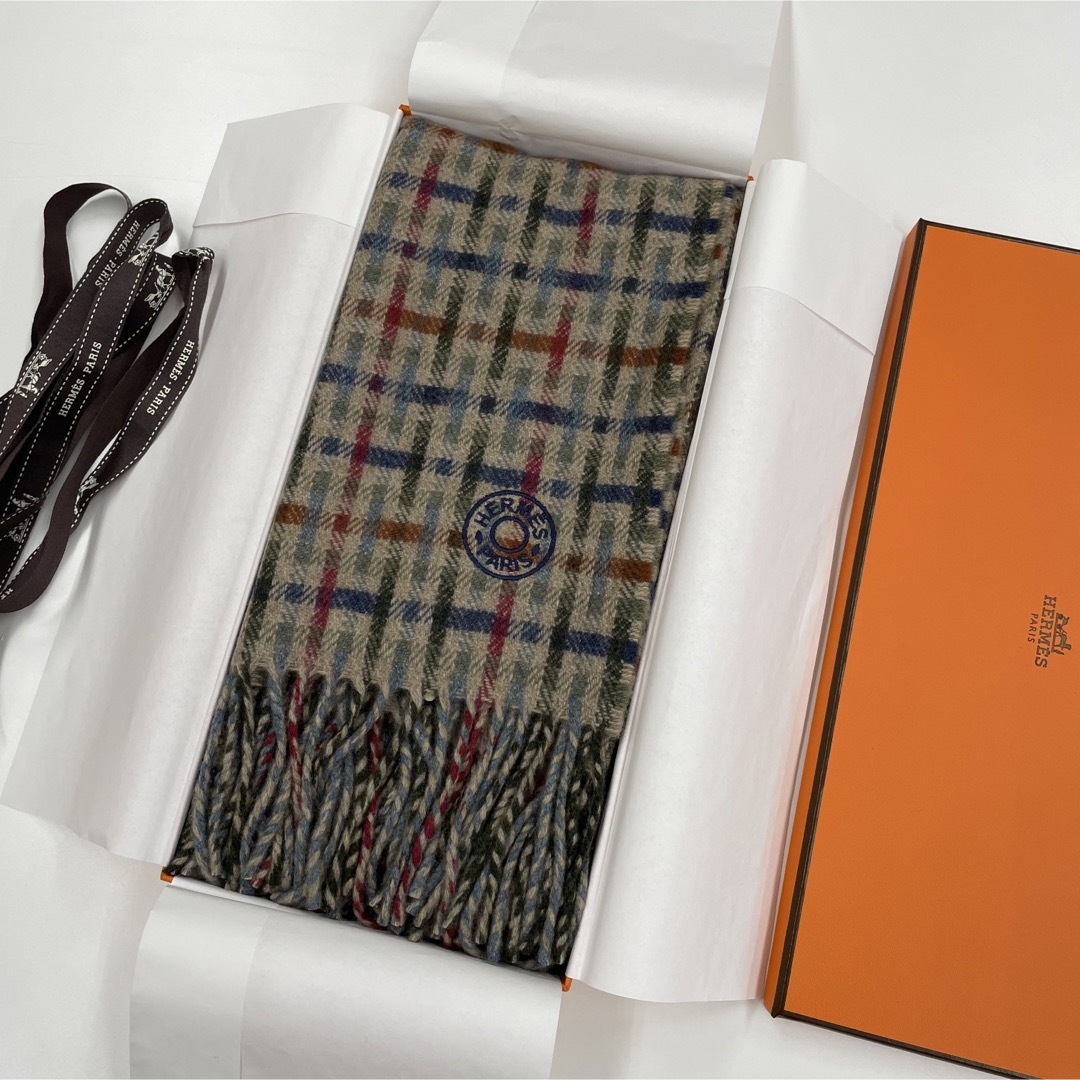 Hermes(エルメス)の新品HERMESエルメス　カシミアマフラー クロワゼＨ  メンズのファッション小物(マフラー)の商品写真