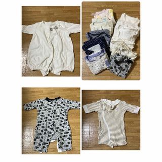 ベビー服 50〜60 春秋冬 まとめ売り(ロンパース)