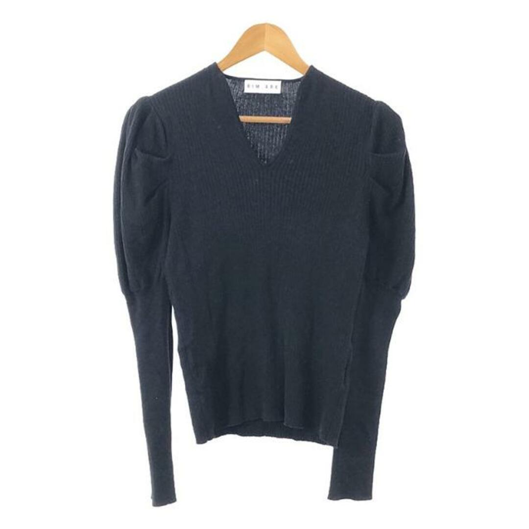 RIM.ARK(リムアーク)のRIM.ARK / リムアーク | Rib knit slim tops ニット | F | ブラック | レディース レディースのトップス(ニット/セーター)の商品写真