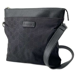 グッチ(Gucci)のグッチ ショルダーバッグ GGナイロン ブルー 510342 GUCCI バッグ 斜めがけバッグ GG柄 黒 アウトレット品(ショルダーバッグ)