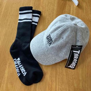 スラッシャー(THRASHER)の新品　THRASHER キャップ　& ロングソックス(その他)