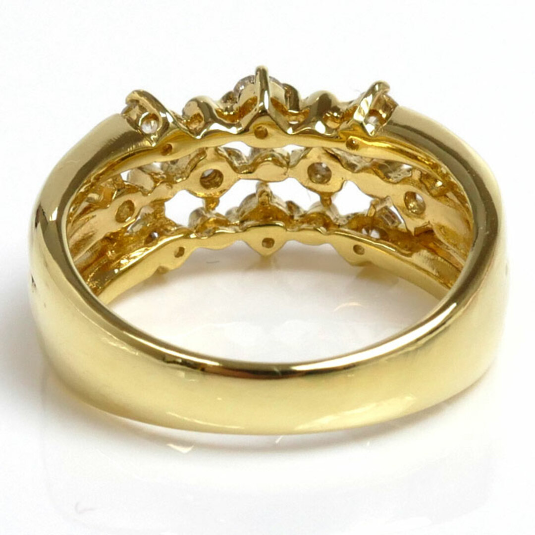 K18YG イエローゴールド リング・指輪 ダイヤモンド0.50ct 12号 6.5g レディース【中古】 レディースのアクセサリー(リング(指輪))の商品写真